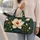 White Magnolia Blooms for Weekend Getaways, Yoga Retreats and Coastal Travel Lovers Quilted Weekend Bag - 2