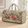 Ivory Rose And Vine Floral Style For Weekend Getaways, Garden Trips And Vacations Quilted Weekend Bag - 1