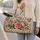Ivory Rose And Vine Floral Style For Weekend Getaways, Garden Trips And Vacations Quilted Weekend Bag - 2