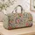 Watercolor Rose And Violet Blooms For Weekend Getaways And Garden-Loving Travelers Quilted Weekend Bag - 4