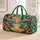 Tropical Beach Sunset With Palm Chairs for Relaxed Summer Getaways and Coastal Escapes Quilted Weekend Bag - 1