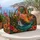 Tropical Waterfall Sunset With Palm Trees for Island Getaways and Beachside Escapes Quilted Weekend Bag - 5