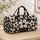 Black and Ivory Daisy Blooms for Sunny Coastal Getaways and Relaxed Weekend Escapes Quilted Weekend Bag - 4