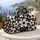 Black and Ivory Daisy Blooms for Sunny Coastal Getaways and Relaxed Weekend Escapes Quilted Weekend Bag - 5