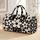 Black and Ivory Daisy Blooms for Sunny Coastal Getaways and Relaxed Weekend Escapes Quilted Weekend Bag - 1