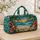 Tropical Palm Beach Waves and Seashells for Sunny Coastal Getaways and Vacation Travel Quilted Weekend Bag - 4