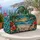 Tropical Palm Beach Waves and Seashells for Sunny Coastal Getaways and Vacation Travel Quilted Weekend Bag - 5