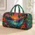 Tropical Island Sunset With Palms and Hibiscus for Colorful Weekend Getaways Quilted Weekend Bag - 1