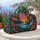 Tropical Island Sunset With Palms and Hibiscus for Colorful Weekend Getaways Quilted Weekend Bag - 5