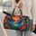 Tropical Island Sunset With Palms and Hibiscus for Colorful Weekend Getaways Quilted Weekend Bag - 2