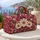 Ivory Daisy and Berry Gingham Florals for Colorful Weekend Getaways and Beach Escapes Quilted Weekend Bag - 5