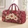 Ivory Daisy and Berry Gingham Florals for Colorful Weekend Getaways and Beach Escapes Quilted Weekend Bag - 1