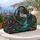 Violet Fern Forest and Turquoise Stream for Colorful Beach and Weekend Getaways Quilted Weekend Bag - 5