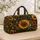 Golden Sunflowers And Butterflies For Sunny Beach Days And Weekend Getaways Quilted Weekend Bag - 4