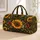 Golden Sunflowers And Butterflies For Sunny Beach Days And Weekend Getaways Quilted Weekend Bag - 1