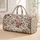 Vintage Rose and Botanical Florals for Beach Travel, Garden Getaways and Summer Escapes Quilted Weekend Bag - 1