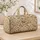 Ivory Floral Bows and Vines for Beach Days, Yoga, and Relaxed Weekend Getaways Charm Quilted Weekend Bag - 4