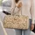 Ivory Floral Bows and Vines for Beach Days, Yoga, and Relaxed Weekend Getaways Charm Quilted Weekend Bag - 2
