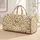 Ivory Floral Bows and Vines for Beach Days, Yoga, and Relaxed Weekend Getaways Charm Quilted Weekend Bag - 1