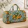 Citrus Orange Blossoms for Sunny Coastal Getaways and Weekend Travel, Unisex Style Quilted Weekend Bag - 4