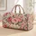 Blush Rose and Songbird Florals for Romantic Getaways and Garden-Inspired Travel Style Quilted Weekend Bag - 1