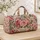 Blush Rose and Songbird Florals for Romantic Getaways and Garden-Inspired Travel Style Quilted Weekend Bag - 4