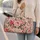Blush Rose and Songbird Florals for Romantic Getaways and Garden-Inspired Travel Style Quilted Weekend Bag - 2
