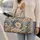 Vintage Blue Floral Toile Blooms for Weekend Getaways and Relaxed Outdoor Travel Quilted Weekend Bag - 2