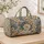 Vintage Blue Floral Toile Blooms for Weekend Getaways and Relaxed Outdoor Travel Quilted Weekend Bag - 4