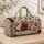 Vintage Rose Garden Blooms for Beach Holidays, Travel and Weekend Getaways for Her Quilted Weekend Bag - 4