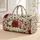 Vintage Rose Garden Blooms for Beach Holidays, Travel and Weekend Getaways for Her Quilted Weekend Bag - 1