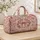 Blush Floral Wreaths And Satin Bows For Romantic Weekend Getaways And Travel For Her Quilted Weekend Bag - 4