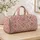 Blush Rose Scallop Florals for Beach Days, Yoga Trips and Weekend Getaways for Her Quilted Weekend Bag - 4