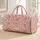 Blush Rose Scallop Florals for Beach Days, Yoga Trips and Weekend Getaways for Her Quilted Weekend Bag - 1