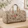 Blush Rose And Sage Floral Travel Style For Weekend Getaways And Train Trips Quilted Weekend Bag - 4