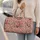 Blush Rose Vines for Romantic Picnic Travel and Relaxed Weekend Getaways for Her Quilted Weekend Bag - 2