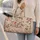 Blush Rose And Ivory Lace Florals For Romantic Travel And Everyday Getaways Quilted Weekend Bag - 2