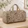 Ivory Sepia Wildflower Vines for Scenic Rail Journeys and Relaxed Weekend Getaways Quilted Weekend Bag - 4