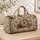 Vintage Taupe Rose Botanicals for Camping Getaways and Scenic Weekend Travel Quilted Weekend Bag - 4