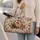 Vintage Taupe Rose Botanicals for Camping Getaways and Scenic Weekend Travel Quilted Weekend Bag - 2