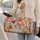 Watercolor Tulip Garden Florals for Spring Camping, Yoga and Relaxed Weekend Getaways Quilted Weekend Bag - 2