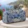 Blue Chinoiserie Hydrangea and Iris Blooms for Elegant Travel, Gym and Weekend Getaways Quilted Weekend Bag - 5