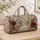 Vintage Rose Garden for Weekend Getaways and Yoga Retreats, Elegant Floral Style Quilted Weekend Bag - 4