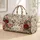 Vintage Rose Garden for Weekend Getaways and Yoga Retreats, Elegant Floral Style Quilted Weekend Bag - 1