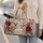 Vintage Rose Garden for Weekend Getaways and Yoga Retreats, Elegant Floral Style Quilted Weekend Bag - 2