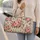 Ivory Rose Bouquet and Sage Foliage for Sunny Beach Getaways and Weekend Travel Lovers Quilted Weekend Bag - 2