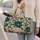 Blue Botanical Florals for Weekend Getaways, Camping Trips and Outdoor Escapes Style Quilted Weekend Bag - 2