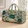 Blue Botanical Florals for Weekend Getaways, Camping Trips and Outdoor Escapes Style Quilted Weekend Bag - 1