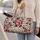 Pink Rose and Ivory Botanical Florals for Travel, Gym Days and Weekend Trip Style Quilted Weekend Bag - 2