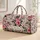 Pink Rose and Ivory Botanical Florals for Travel, Gym Days and Weekend Trip Style Quilted Weekend Bag - 1